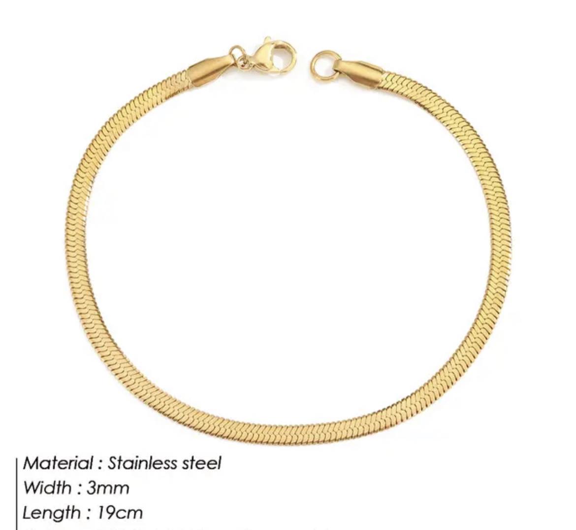 Hot Selling 18K Gold Plated Stainless Steel Bracelet code:SS0108