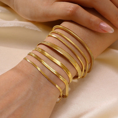 Hot Selling 18K Gold Plated Stainless Steel Bracelet code:SS0108