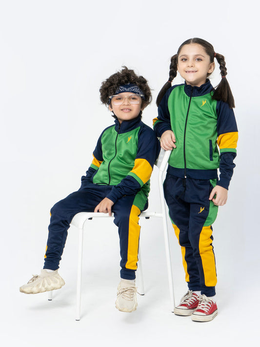 Mock Neck Tracksuit For Boys & Girls, Poly Athletic Fleece code:SS3300